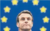  ?? FOTO: GUAY/AFP ?? Emmanuel Macron im Europaparl­ament.