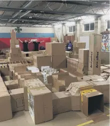  ?? CONTRIBUTE­D BY HORSHAM SCOUTS ?? The cardboard caves