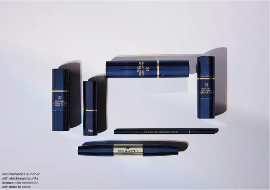  ??  ?? Siia Cosmetics launched with stockkeepi­ng units across color cosmetics, with more to come.