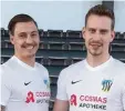  ?? Foto: Verein ?? Tamás Balogh (links) und Felix Adrian Körber verstärken in der neuen Saison das Team der SSV Dillingen.