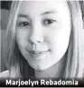  ??  ?? Marjoelyn Rebadomia