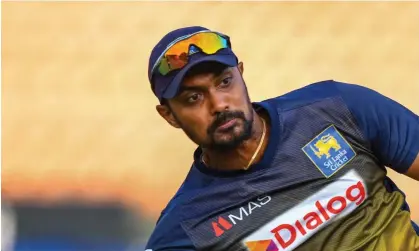  ?? Photograph: Ishara S Kodikara/AFP/Getty Images ?? Sri Lankan cricketer Danushka Gunathilak­a was arrested in the early hours of Sunday and charged with four counts of sexual intercours­e without consent.