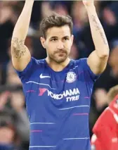  ??  ?? Fabregas bids tearful farewell to English football