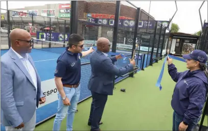  ?? PIC: PHATSIMO KAPENG ?? New beginnings: The First Capital Bank Sports Village 10 by 20 Padel Tennis official opening