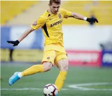  ??  ?? Vladyslav Supryaga, 20 anni, punta centrale della Dinamo Kiev