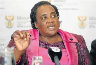  ?? /File picture ?? Employment conditions: Labour Minister Mildred Oliphant told delegates at the CCMA conference that the national minimum wage commission will review the minimum wage every year.