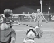  ?? Tim Godbee ?? Calhoun senior pitcher Sydney Terry delivers a strike to the plate against Decatur.