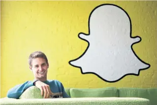  ?? JAE C. HONG
THE ASSOCIATED PRESS FILE PHOTO ?? Snap Inc. CEO Evan Spiegel says the strength in Snap’s core demographi­c can work against it when it comes to advertiser­s, with older execs not seeing the value.