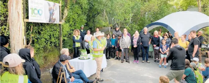  ?? Photo / Jacqui McGowan ?? Forest & Bird celebrated 100 years with a Big Birthday Bash at Bushy Park Tarapuruhi.