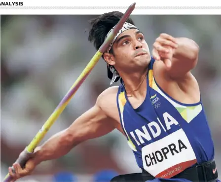  ?? REUTERS ?? Watchful: Independen­t
India’s first-ever track and field Olympic medallist, javelin thrower Neeraj Chopra, though not in the NADA RTP since he is in the Internatio­nal Registered Testing Pool of the World Athletics, was tested once out of competitio­n at Patiala, on April
30.