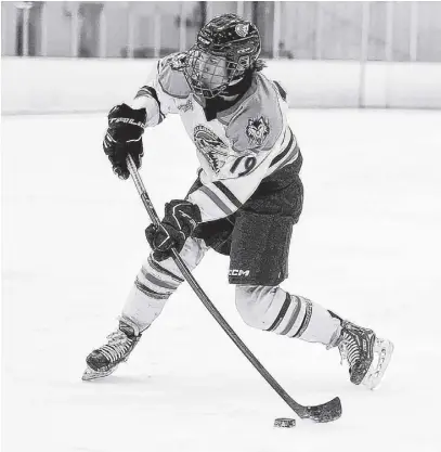  ?? DW PHOTO ?? Truro native Tyler Totten, 17, has been a quick study in his first year with the Cole Harbour Wolfpack of the Nova Scotia U18 Major Hockey League. He scored 24 goals and 52 points in 35 games and tied for second in league scoring.