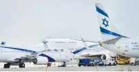  ?? (Moshe Shai/FLASH90) ?? PARKED AIRPLANES at Ben-Gurion Airport, as most flights have been cancelled in order to prevent the spread of coronaviru­s, last week.