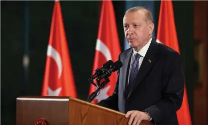  ?? Anadolu Agency/Getty Images ?? Recep Tayyip Erdoğan’s declaratio­n of an ‘economic war of independen­ce’ has pitched him against many in his own party. Photograph: