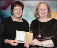  ??  ?? Mary O’Neill with Carmel O’Sullivan who won a voucher for €50 off insurance sponsored by Sean Daly & Co.