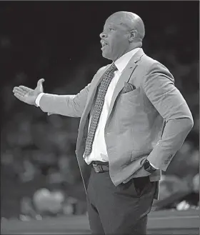  ?? NWA Democrat-Gazette/ANDY SHUPE ?? Arkansas Coach Mike Anderson said he thinks “our schedule has built us up ready” to enter SEC play today at Texas A&amp;M in College Station, Texas.