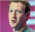  ??  ?? Facebook CEO Mark Zuckerberg.