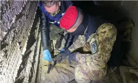  ??  ?? Military police find a gun hidden in the house of a mobster in Foggia during Monday’s dawn raids.