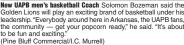  ?? (Pine Bluff Commercial/I.C. Murrell) ?? New UAPB men’s basketball Coach Solomon Bozeman said the Golden Lions will play an exciting brand of basketball under his leadership. “Everybody around here in Arkansas, the UAPB fans, the community — get your popcorn ready,” he said. “It’s about to be fun and exciting.”