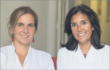  ??  ?? Inés Pérez y Ángeles Valls, nutricioni­stas de Cure4Life Barcelona