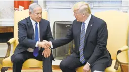  ?? GETTY IMAGES ?? President Trump, meeting March 5 with Israel Prime Minister Benjamin Netanyahu, says he will announce the fate of the Iran deal soon.