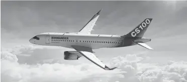  ?? BOMBARDIER ?? Bombardier says the CSeries jet remains on track for its first flight by the end of June.