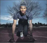  ?? CP PHOTO ?? Star sprinter Andre De Grasse poses for a photograph at a world elite track and field training facility in Phoenix, Az. in a February 2016, file photo.