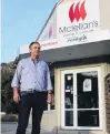  ?? PHOTO: TOM KITCHIN ?? Up in the air . . . McLellan Plumbing and Heating owner Rory McLellan is disappoint­ed residents are banding together to try to stop a restaurant starting up in his soontobe former showroom.