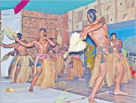  ?? Picture: JONACANI LALAKOBAU ?? Monfort Boys Town students perform a meke during the graduation at the school on Wednesday.