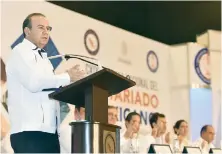 ??  ?? Alfonso Navarrete Prida inauguró la 119 Jornada Notarial en Acapulco, Guerrero, donde destacó el apoyo del gremio al Estado de derecho.