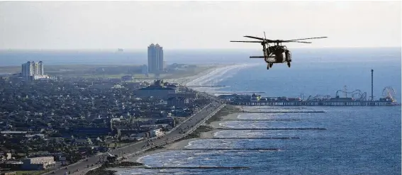  ?? Michael Ciaglo / Staff file photo ?? The U.S. Army Corps of Engineers sent officials to tour FEMA Debris Sites, temporary housing and rehabilita­tion considerat­ions along Galveston Bay in 2016.