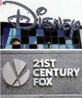  ?? Ansa ?? Produzione e abbonati
In alto Bob Iger e Rupert Murdoch. Sotto, le sedi Disney e Fox