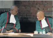  ?? Picture: IHSAAN HAFFEJEE ?? BROTHERS IN JUSTICE: Deputy Chief Justice Dikgang Moseneke and Chief Justice Mogoeng Mogoeng as the Constituti­onal Court marked Moseneke’s retirement on Friday