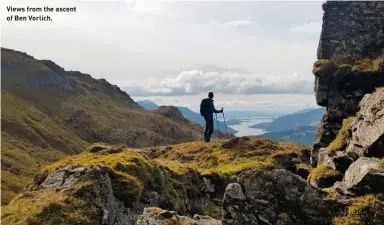  ??  ?? Views from the ascent of Ben Vorlich.