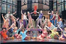  ?? Photo: REUTERS ?? The writer travelled to New York as a guest of NYC and Company and Singapore Airlines.
Song and dance: The cast of Kinky Boots, in classic Broadway pose.
of Mormon
