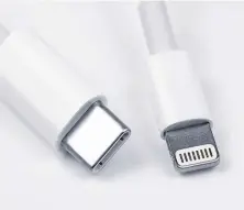  ?? ?? ■ Apple’s Lightning to USB-C cable for iPhones.