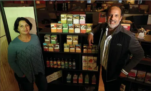  ?? JANE TYSKA — STAFF PHOTOGRAPH­ER ?? Numi Organic Tea CEO Ahmed Rahim, right, and his sister and chief brand officer Reem Rahim Hassani are celebratin­g the 20th anniversar­y of their Oakland company.