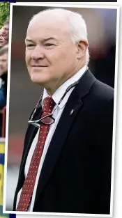  ??  ?? Optimist: Brechin’s chairman Ken Ferguson thinks they will bounce back and the fans, left, all agree!