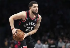  ?? MARY ALTAFFER - THE ASSOCIATED PRESS ?? FILE - In this Jan. 4, 2020, file photo, Toronto Raptors guard Fred VanVleet looks to pass the ball during the first half of an NBA basketball game against the Brooklyn Nets in New York.
