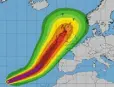  ??  ?? FORECAST: Map showing predicted path of Ophelia
