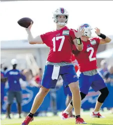  ?? ADRIAN KRAUS / THE ASSOCIATED PRESS ?? Buffalo Bills quarterbac­k Josh Allen says he doesn’t pay any attention to comments made about him.
