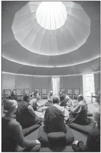  ?? Special to the Democrat-Gazette/AMY CARPER ?? The circular room of the Arkansas House of Prayer is enclosed in silence, in keeping with the ministry’s mission of dedication to silence and contemplat­ive prayer for all faiths as it celebrates its 10th anniversar­y Sunday.