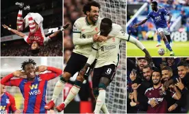  ?? Composite: Getty, Shuttersto­ck ?? Clockwise from top left: Pierre-Emerick Aubameyang; Mohamed Salah and Naby Keïta; Wilfred Ndidi; Saïd Benrahma; Wilfred Zaha.