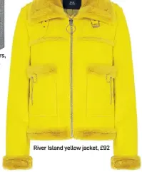  ??  ?? River Island yellow jacket, £92