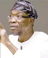  ??  ?? Aregbesola