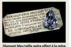  ??  ?? Kovch en argent massif ( millièmes) et diamants offert le  août  par Nicolas II au général Jean Brun - - Poids brut :  g - Haut :  cm, Long :  cm, Prof : , cm Estimation :   -   € Diamant bleu taille poire offert à...