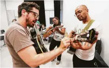  ?? Steve Gonzales / Staff photograph­er ?? Actors rehearse with Catastroph­ic Theater, where four out of five plays in the 2019-20 season are written by women.