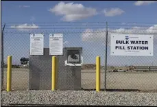  ?? COURTESY PHOTO ?? Palmdale Water District customers will be able to pay for and fill up non-potable water at its new self-serve station along the fence just east of PWD’s main office at 2029 East Ave. Q.