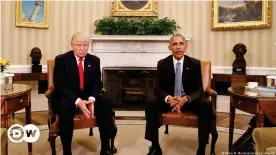  ??  ?? Donald Trump und Barack Obama am 10. November 2016 im Oval Office