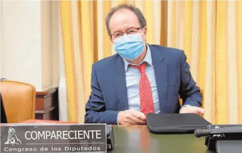  ?? ABC ?? José Luis Rodríguez, el presidente del Consejo de Transparen­cia que propuso el Gobierno, en el Congreso