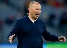  ?? AP ?? England coach Eddie Jones is in the firing line after the team’s loss to a 14-man Wallabies team for half a game in Perth last weekend.